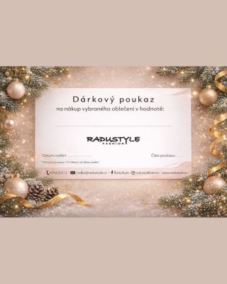 🎄 Poslední možnost, jak mít pod stromečkem RaduStyle 🎄🎁 Nestíháš dárky? Dárkové poukázky RaduStyle můžeš mít ještě dnes i...